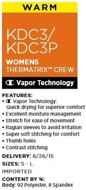 image:imageDuofold Womens Light Weight Thermatrix Performance Thermal ShirtFolkstone Grey