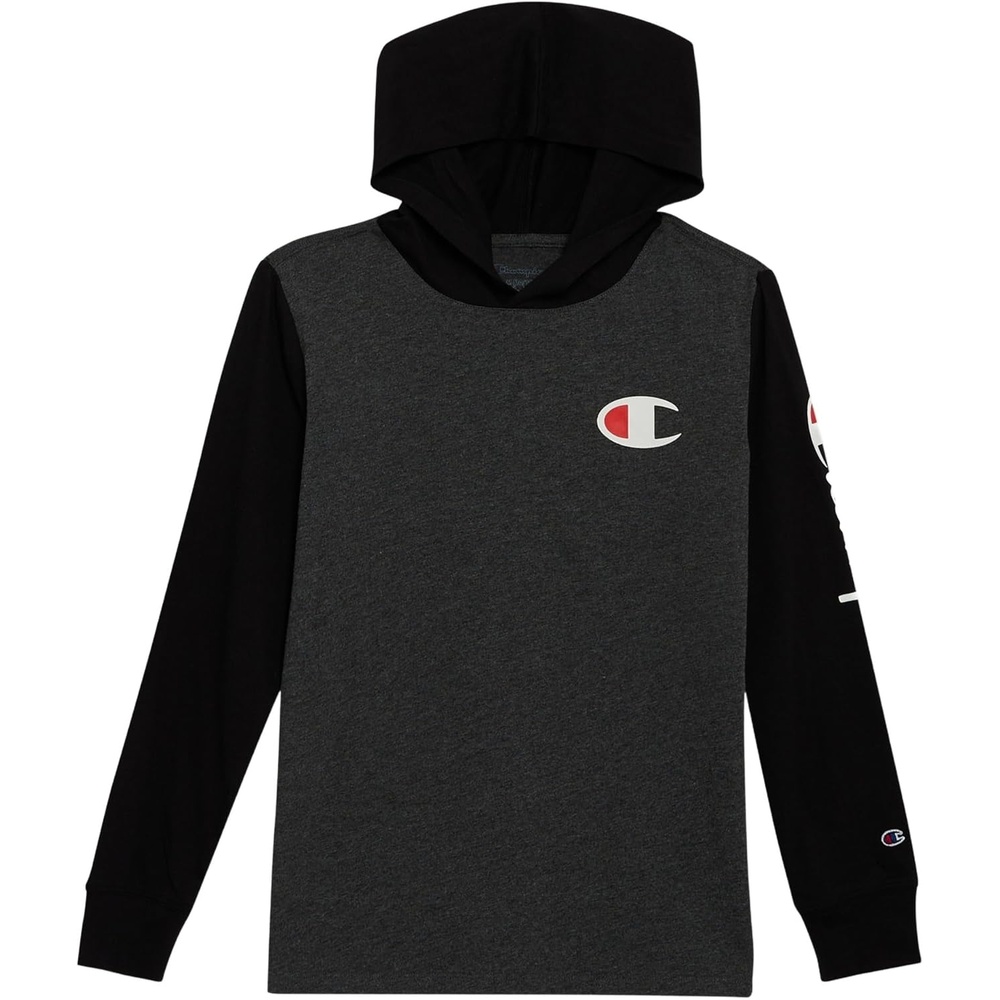 image:imageChampion Boys Boys Long Sleeve Hooded ShirtCharcoal Grey