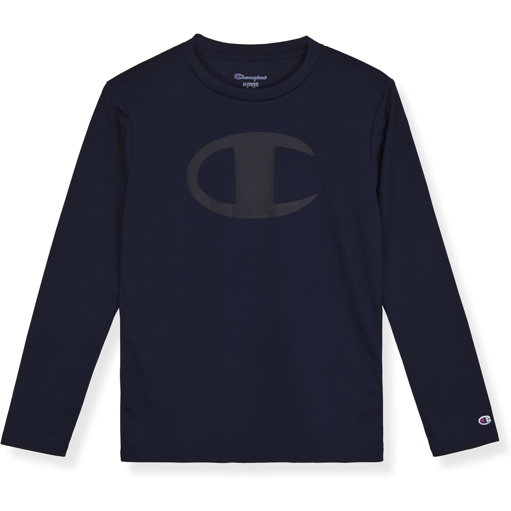 image:imageChampion Boys Long Sleeve Tech TShirt Athletic Performance TeeDark Navy Blue