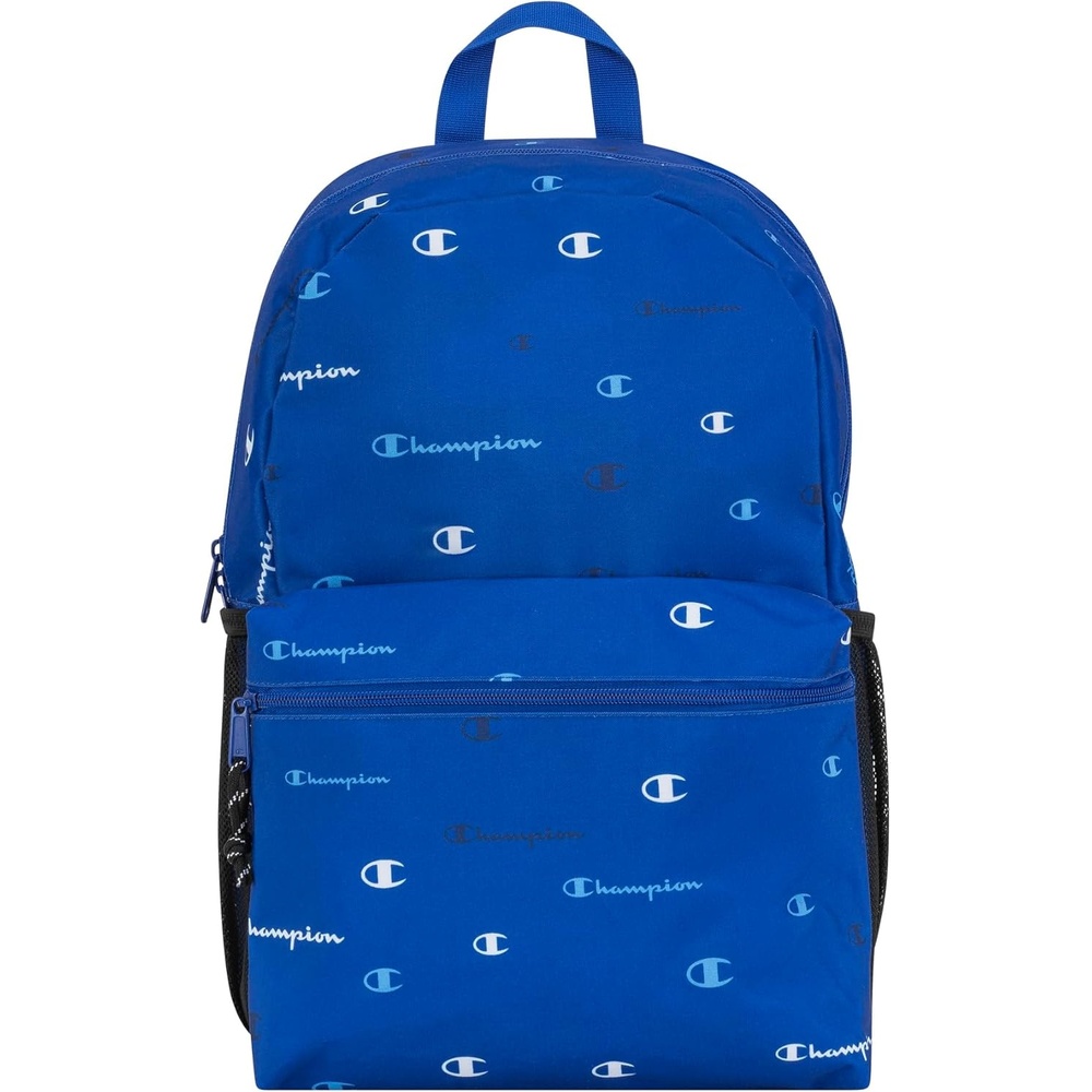 image:imageChampion Kids Merit Backpack with Padded Straps Water Bottle Pocket and Laptop Compartment for Daily Use GreyWhite One SizeMedium Blue