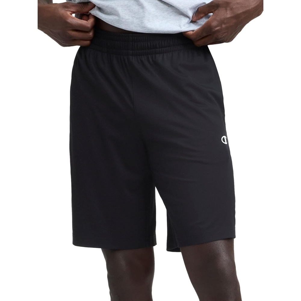 image:imageChampion Mens 10 Sport Knit Shorts Slim Fit LightweightBlack  C Logo