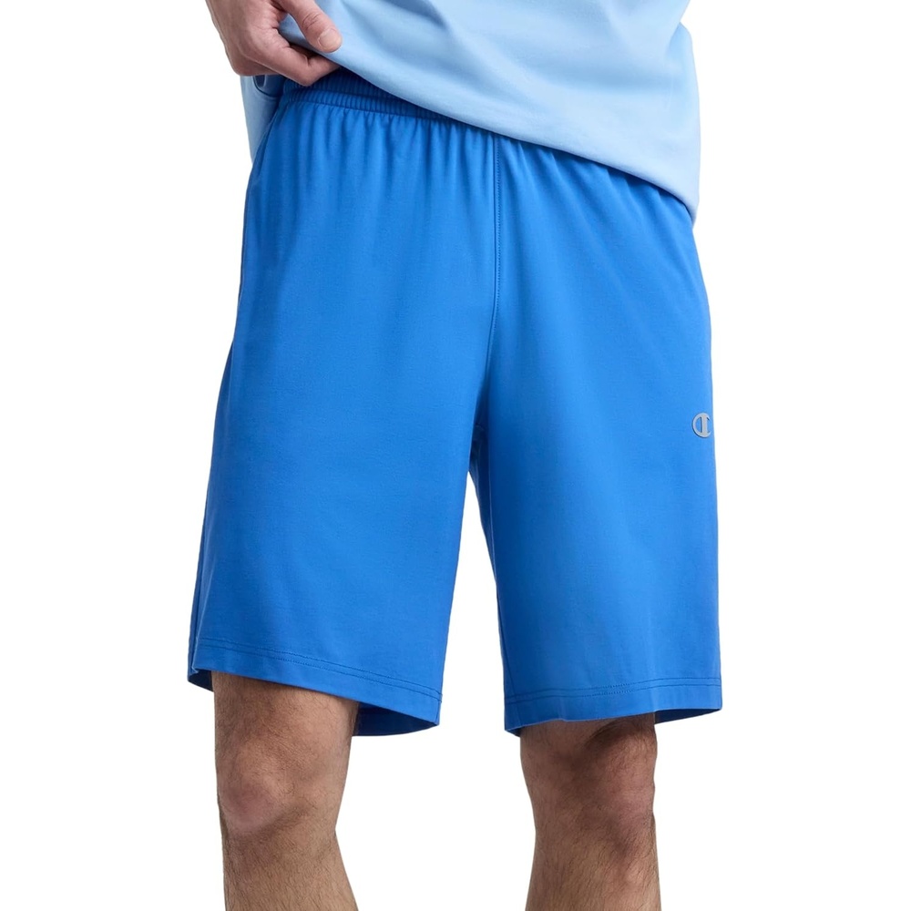 image:imageChampion Mens 10 Sport Knit Shorts Slim Fit LightweightNebulas Blue C Logo