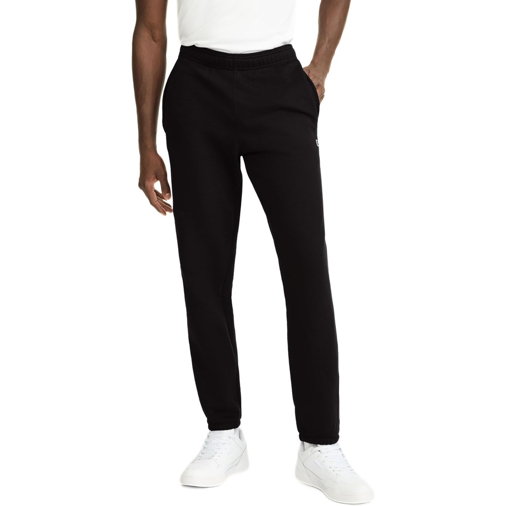image:imageChampion Mens CinchedBottom Lounge Pants Standard Fit Lightweight Available in Regular and Big amp TallBlack C Logo