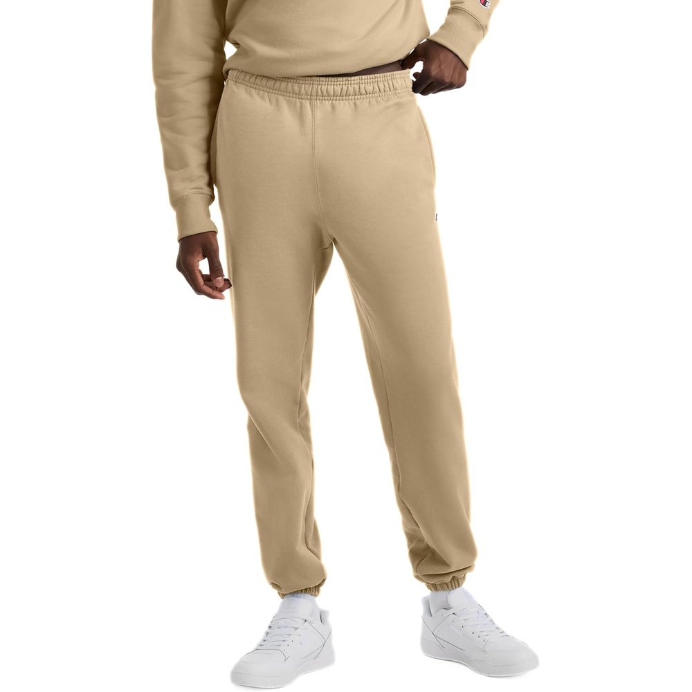 image:imageChampion Mens CinchedBottom Lounge Pants Standard Fit Lightweight Available in Regular and Big amp TallWestern Khaki