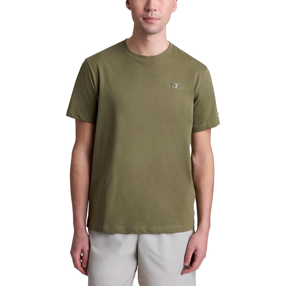 image:imageChampion Mens Classic Short Sleeve TShirt Standard Fit Midweight 100 Cotton Available in Regular and Big amp TallBurnt Olive