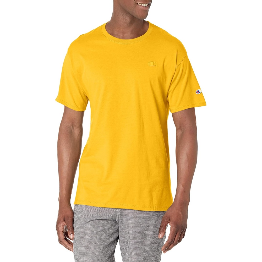 image:imageChampion Mens Classic Short Sleeve TShirt Standard Fit Midweight 100 Cotton Available in Regular and Big amp TallTeam Gold