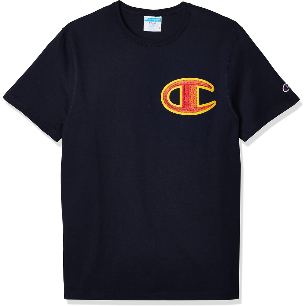 image:imageChampion Mens Heritage Short Sleeve Tee Mens TShirts Vintage Shirts Mens Tee Shirts GraphicsNavy Colored Big C