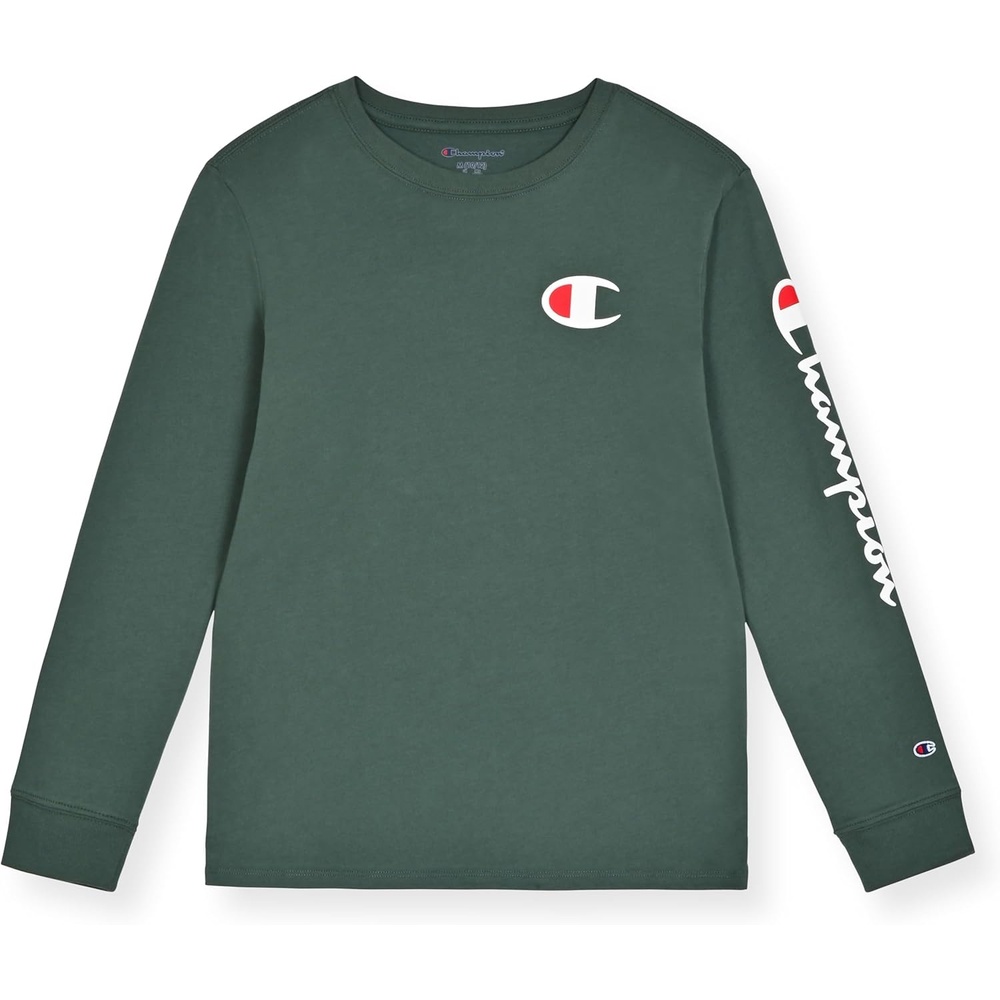 image:imageChampion Mens Heritage Short Sleeve Tee Mens TShirts Vintage Shirts Mens Tee Shirts GraphicsSignature Dark Forest Green