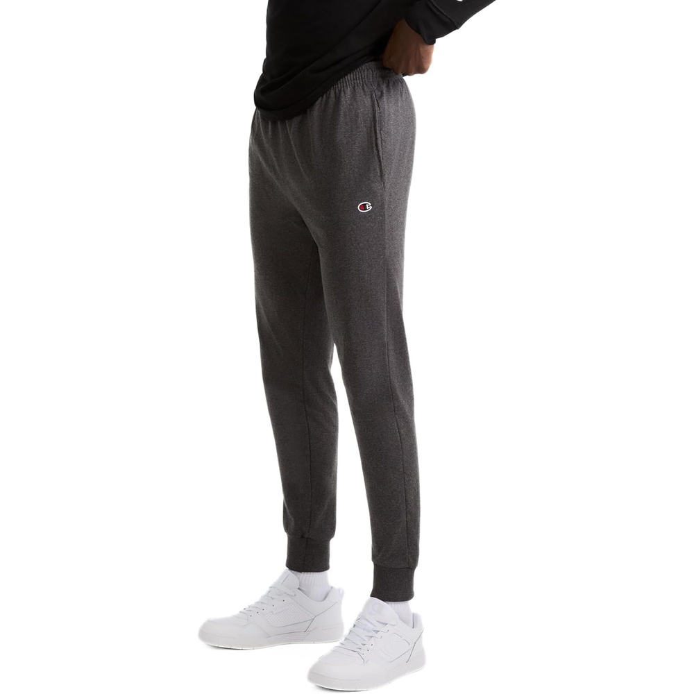 image:imageChampion Mens Joggers Everyday Cotton Lightweight Lounge Knit Pants for Men 31Granite Heather C Logo