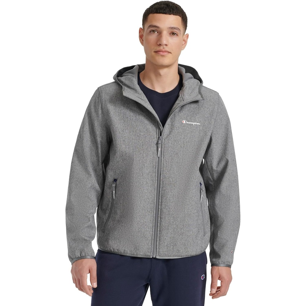 image:imageChampion Mens Lightweight Active Soft Shell Jacket With HoodHeather Grey
