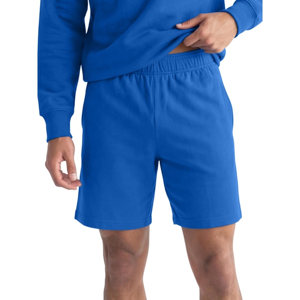 image:imageChampion Mens Lounge Shorts Standard Fit 9 Inch Inseam Lightweight 100 Cotton Available in Regular and Big amp TallNebulas Blue