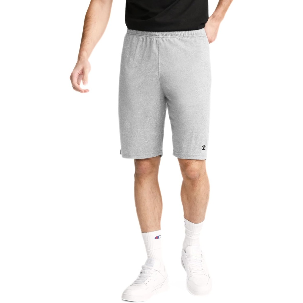 image:imageChampion Mens Lounge Shorts Standard Fit 9 Inch Inseam Lightweight 100 Cotton Available in Regular and Big amp TallNew Manhattan Mist Heather