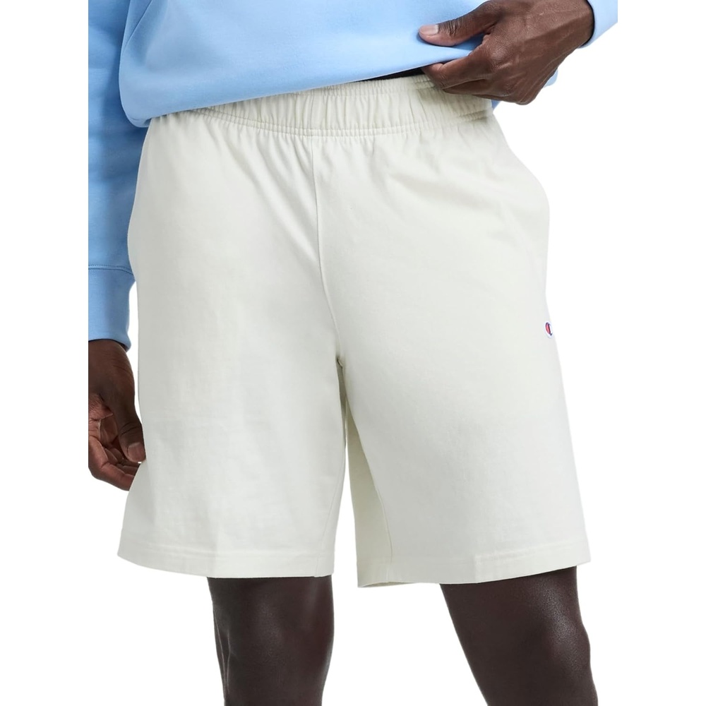 image:imageChampion Mens Lounge Shorts Standard Fit 9 Inch Inseam Lightweight 100 Cotton Available in Regular and Big amp TallUnbleached Cotton