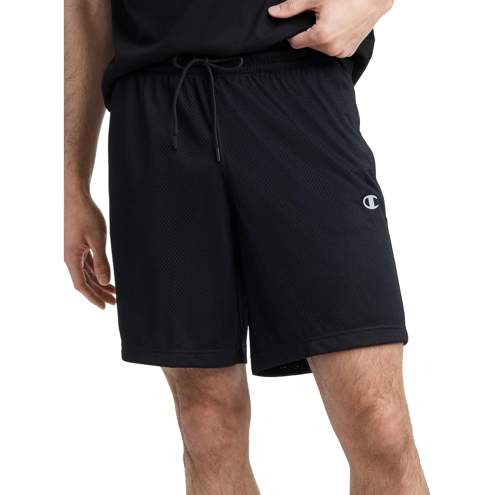 image:imageChampion Mens Performance 9 Mesh Shorts Standard Fit Lightweight Available in Regular and Big amp TallBlack C Logo