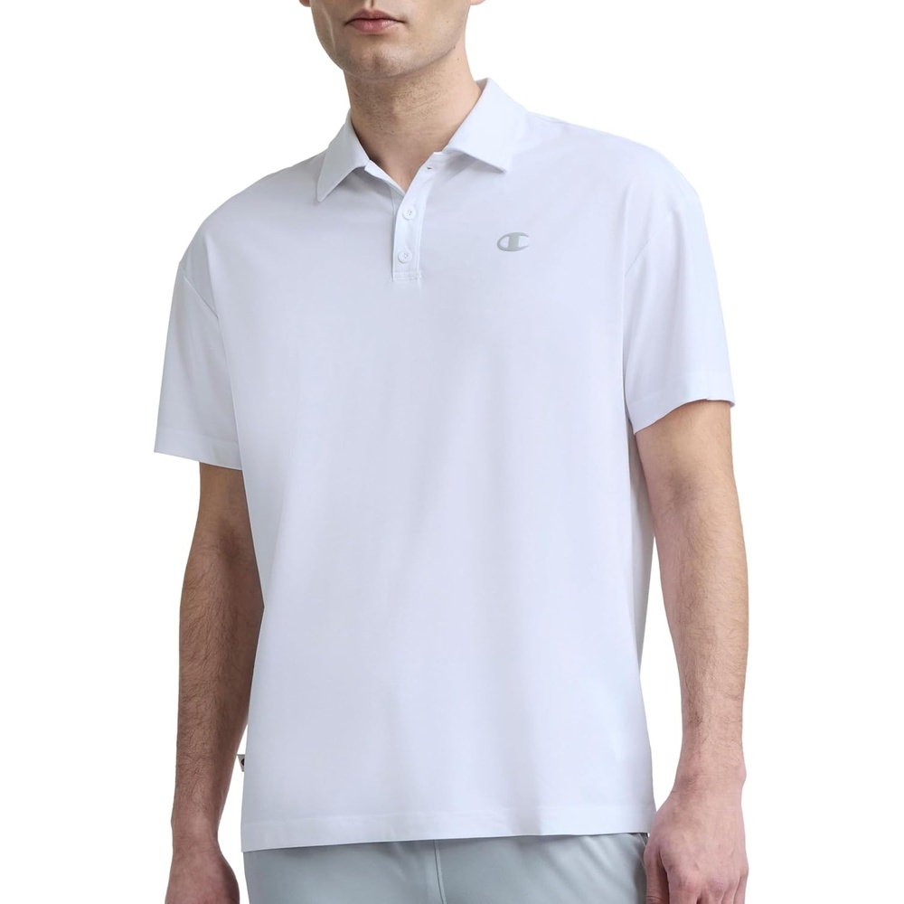 image:imageChampion Mens Performance Sport Polo Standard FitBright White C Logo