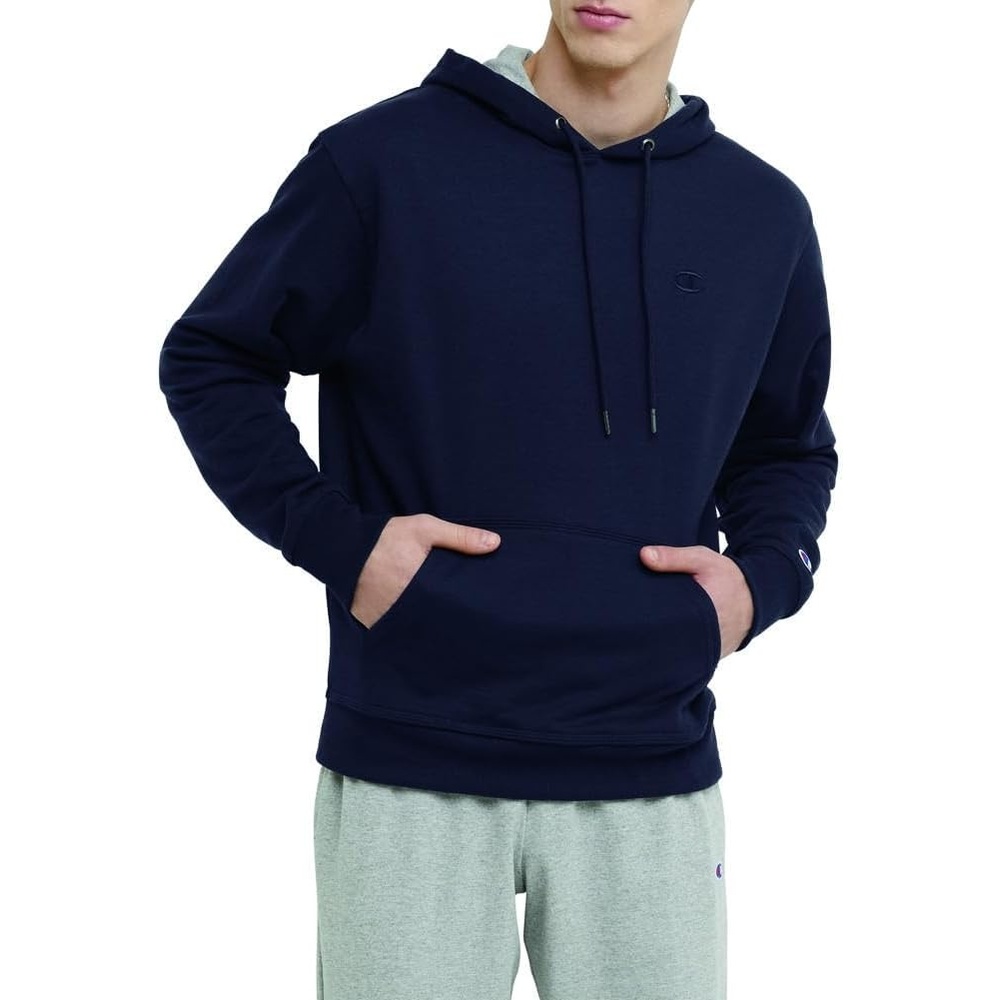 image:imageChampion Mens Pullover Fleece Hoodie Standard Fit Midweight C Logo Available in Regular and Big amp TallDeep Navy