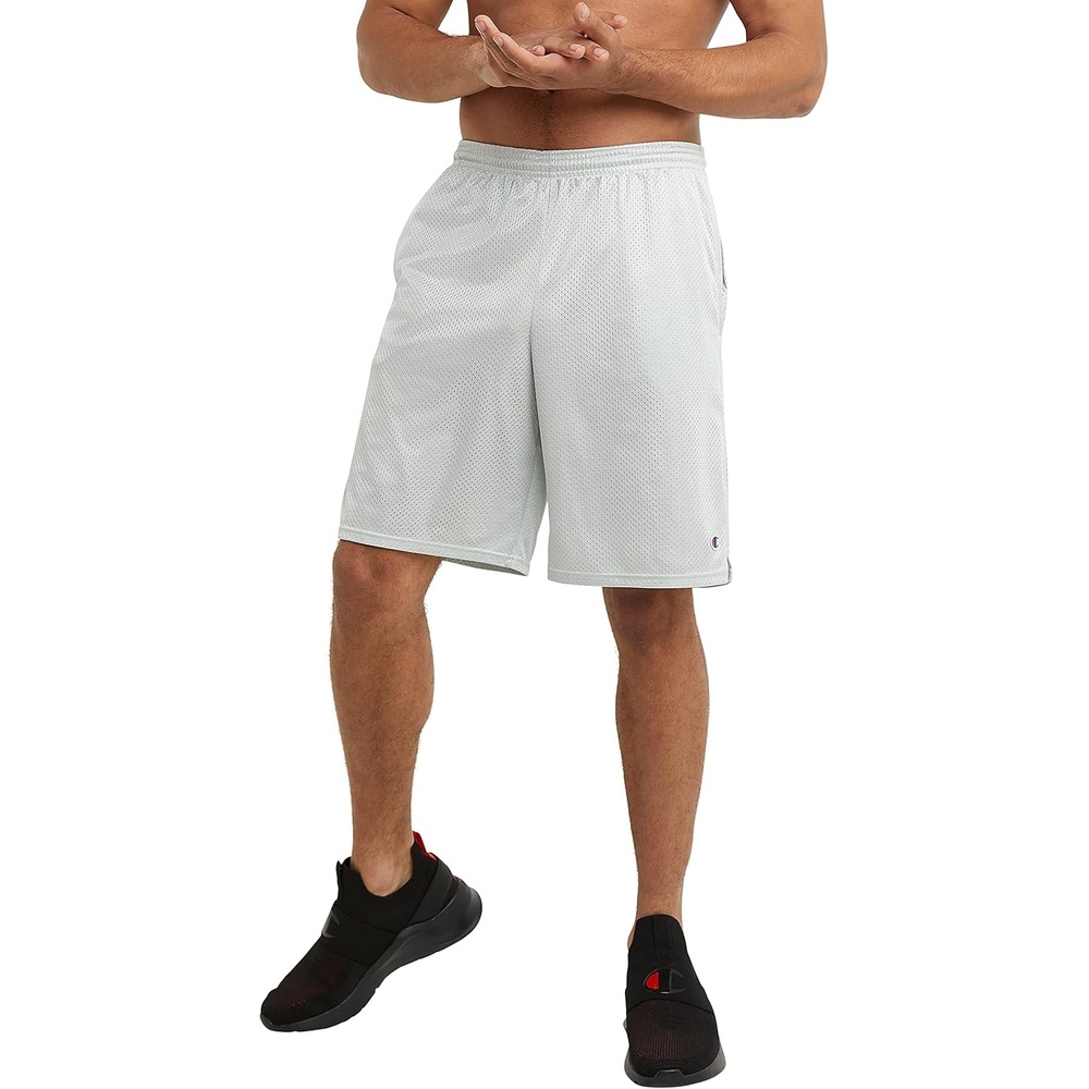 image:imageChampion Mens Shorts Mens Mesh Gym Shorts Lightweight Athletic Shorts Reg Or Big amp TallAthletic Gray C Patch Logo