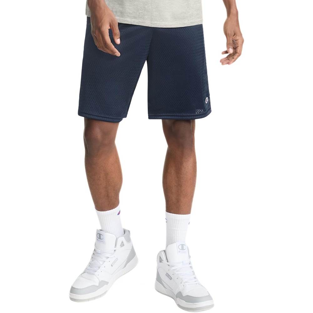 image:imageChampion Mens Shorts Mens Mesh Gym Shorts Lightweight Athletic Shorts Reg Or Big amp TallNavy C Patch Logo