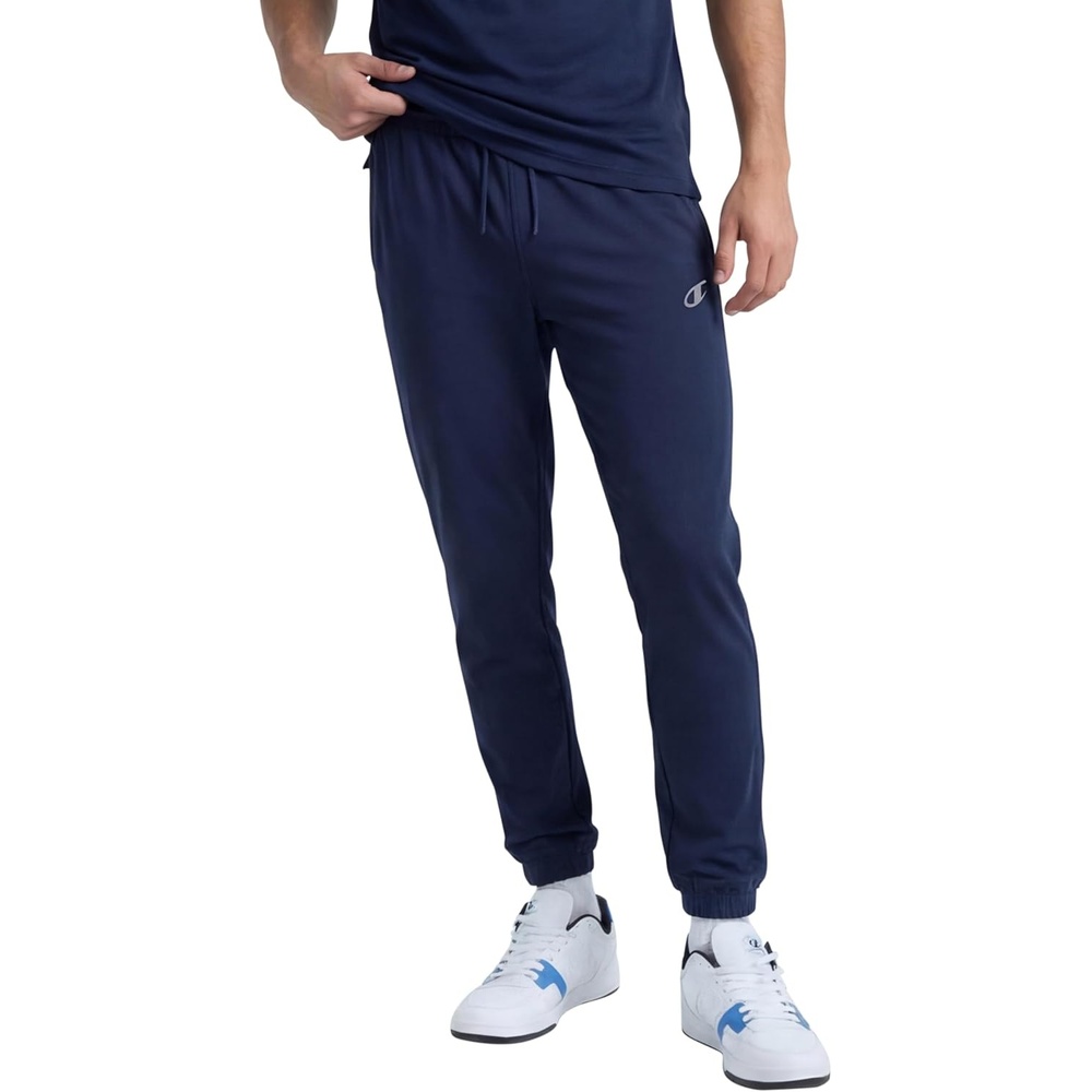 image:imageChampion Mens Sport Sweatpants Standard Fit Lighweight Moisture WickingDeep Navy C Logo Updated