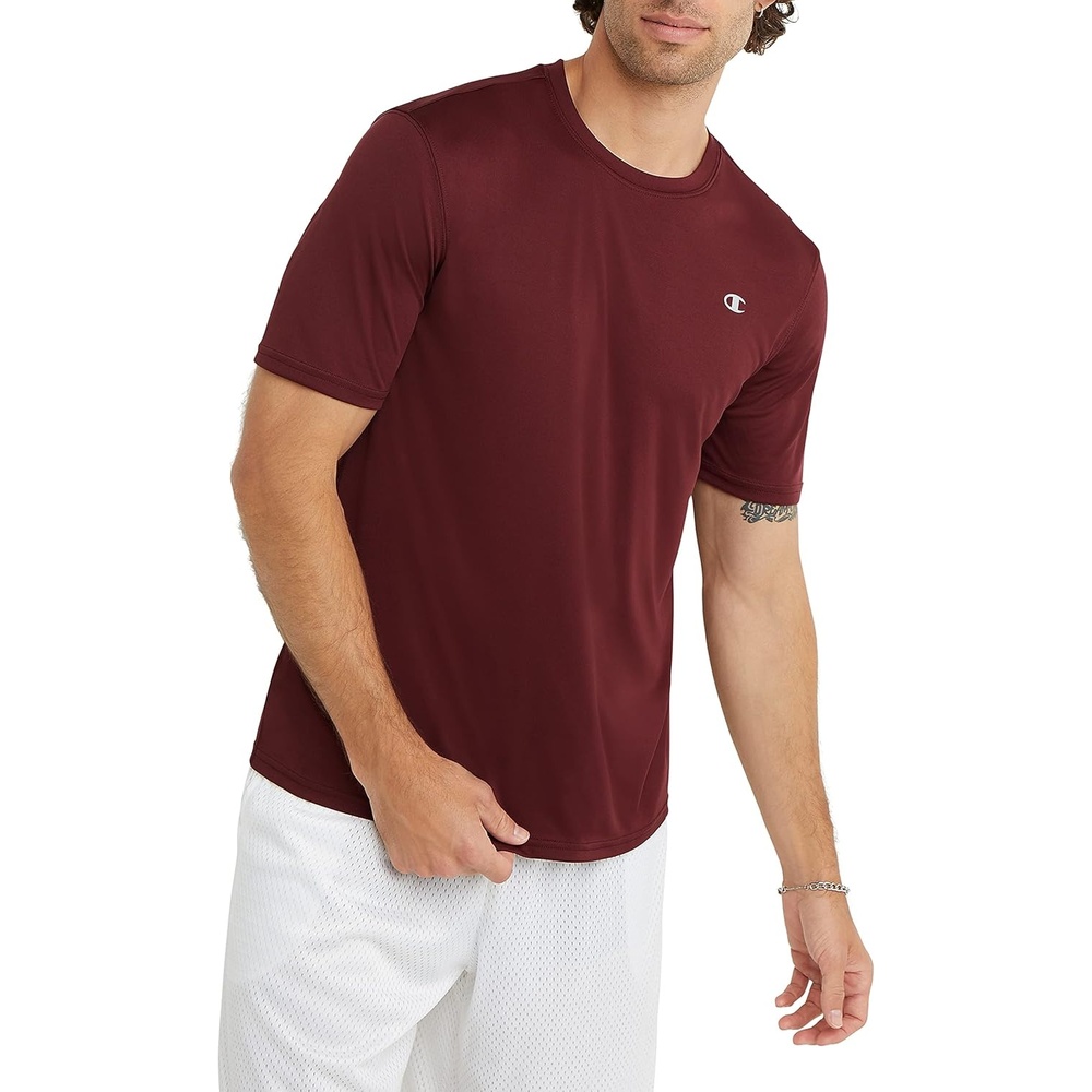 image:imageChampion Mens Tshirt Sport Tee Moisture Wicking Anti Odor Athletic Tshirt for Men Reg Or Big amp TallMaroon