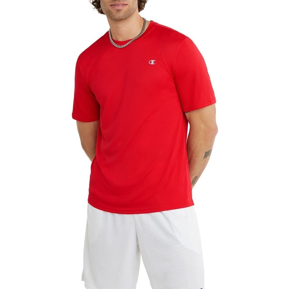 image:imageChampion Mens Tshirt Sport Tee Moisture Wicking Anti Odor Athletic Tshirt for Men Reg Or Big amp TallScarlet