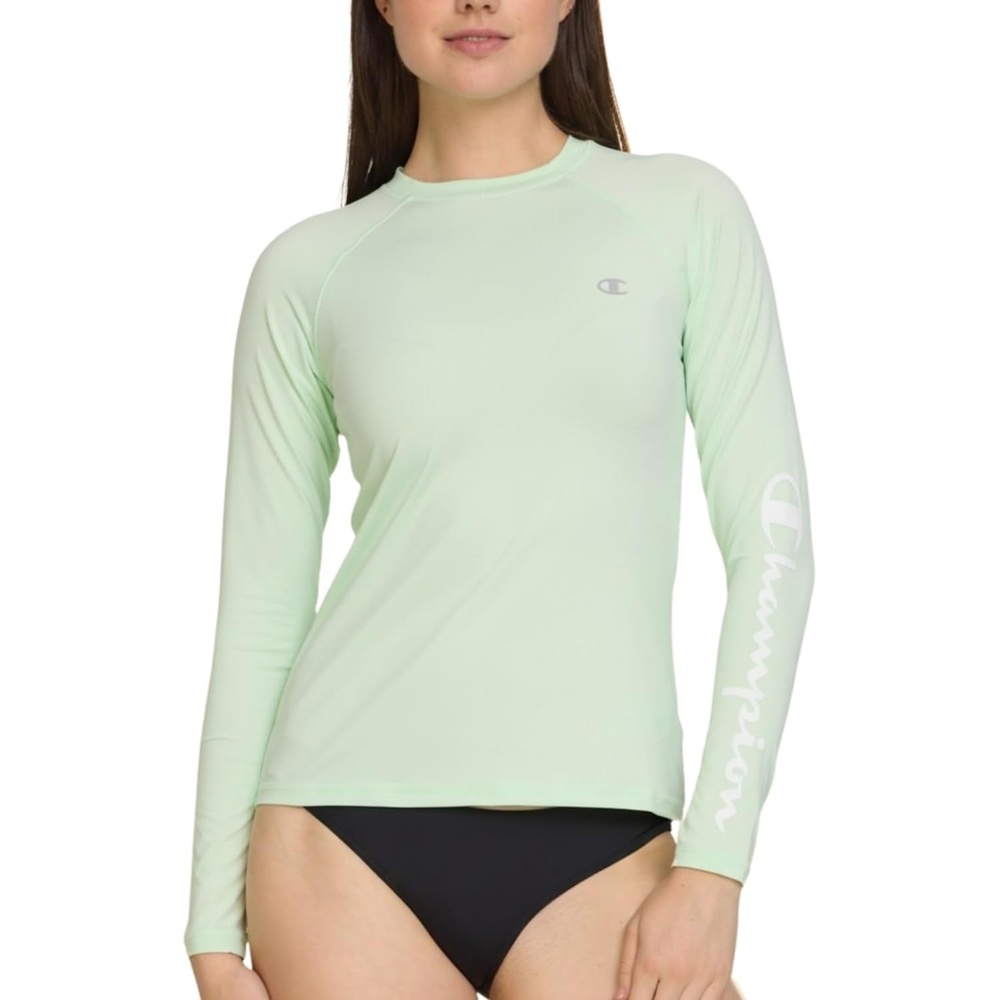 image:imageChampion Rash Guard for Women Womens Rash Guard Long Sleeve Shirts Rashguard Swim Shirt Women UPF 50 SPF amp UV ProtectionLime