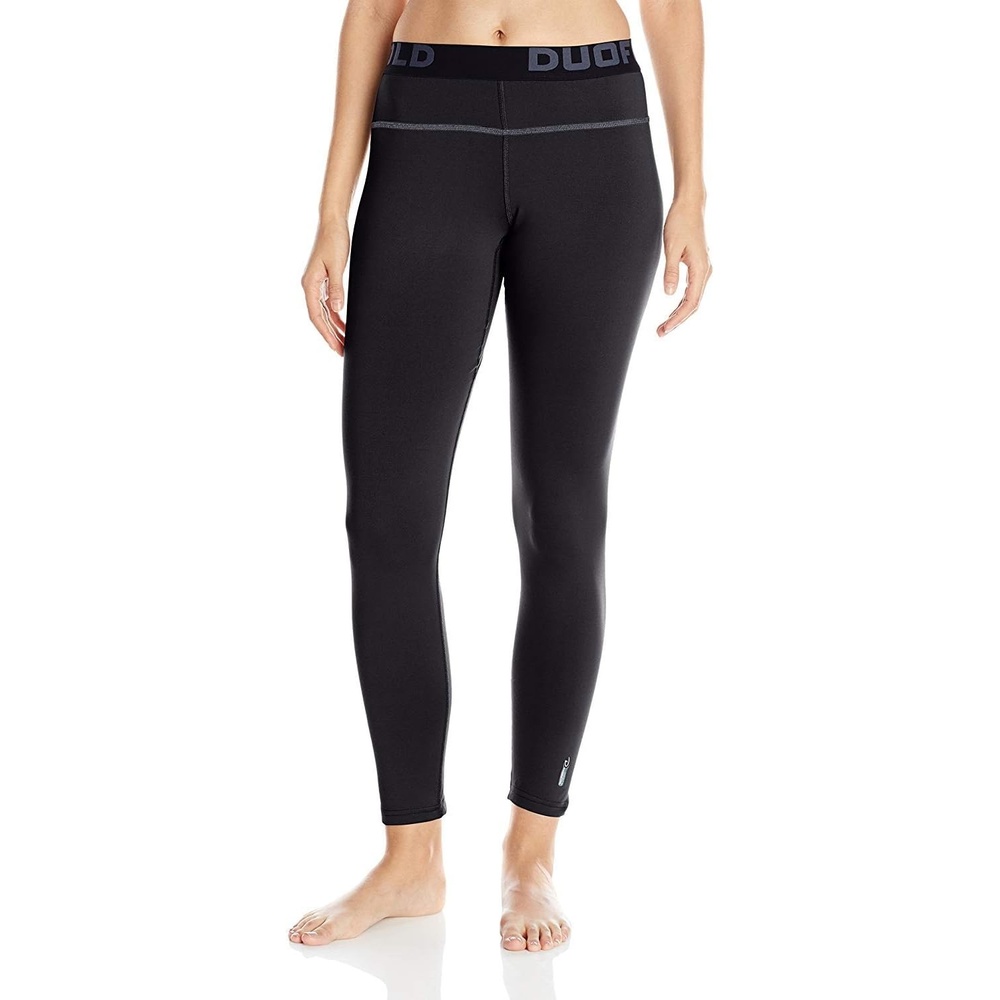 image:imageDuofold Womens Mid Weight Fleece Lined Thermal LeggingBlack