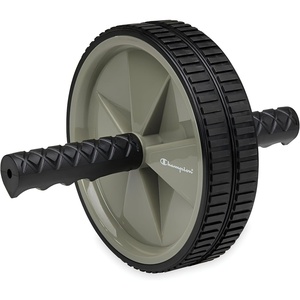 Champion Ab Roller Wheel (Grey/Black), Ab Wheel with Dual Non-Skid Wheels, Exercise Roller for Core Workout, Abs Workout Equipment for Home Gym Strength Training and Core Stability