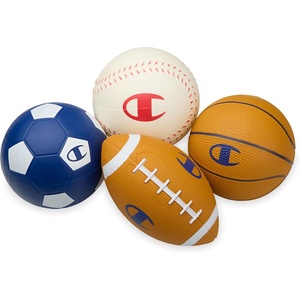 Champion All-Weather Mini Sports Balls (Pack of 3, Classic), Rubber & PVC-Cover Soccer, Basketball & Football, Durable Construction for Backyard, Playground, School, and Indoor Play(CLASSIC)