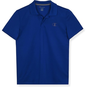 Champion Boys Athletic Short Sleeve Polo Shirt with Moisture Wicking Stretch Fabric(Blue Surf)
