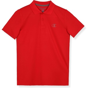 Champion Boys Athletic Short Sleeve Polo Shirt with Moisture Wicking Stretch Fabric(Lychee Red)