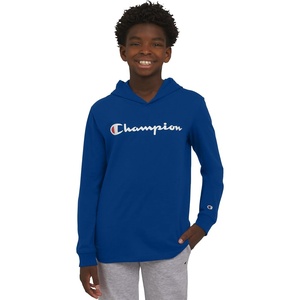 Champion Boys’ Boys Long Sleeve Hooded Shirt(Signature Limoges Blue)