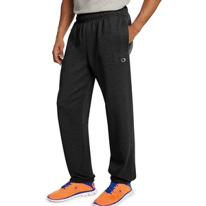 Champion Men’s Cinched-Bottom Lounge Pants, Standard Fit, Lightweight, Available in Regular and Big & Tall(Black)