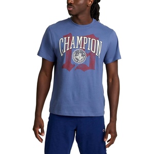 Champion Men’s Classic Graphic Short Sleeve T-Shirt, Standard Fit, Modern Retro Gothic ’19 Graphic(Coastal Fjord – Gothic ’19)