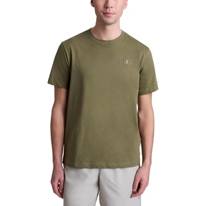 Champion Men’s Classic Short Sleeve T-Shirt, Standard Fit, Midweight 100% Cotton, Available in Regular and Big & Tall(Burnt Olive)
