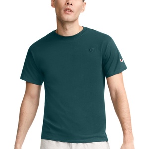 Champion Men’s Classic Short Sleeve T-Shirt, Standard Fit, Midweight 100% Cotton, Available in Regular and Big & Tall(Emerald Allure)