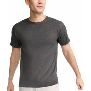 Champion Men’s Classic Short Sleeve T-Shirt, Standard Fit, Midweight 100% Cotton, Available in Regular and Big & Tall(Granite Heather – C Logo)