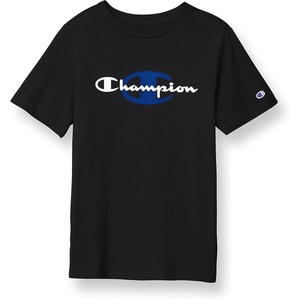 Champion Men’s Heritage Short Sleeve Tee, Men’s T-Shirts, Vintage Shirts, Men’s Tee Shirts, Graphics(Black C & Script Large)