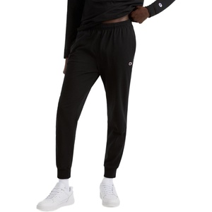 Champion Men’s Joggers, Everyday Cotton, Lightweight Lounge Knit Pants for Men, 31″(Black – C Logo)