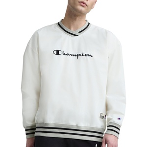 Champion Men’s Lightweight V-Neck Woven Pullover, Standard Fit, Script Logo(Unbleached Cotton)