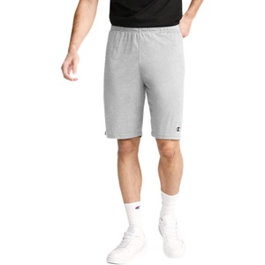 Champion Men’s Lounge Shorts, Standard Fit, 9 Inch Inseam, Lightweight 100% Cotton, Available in Regular and Big & Tall(New Manhattan Mist Heather)