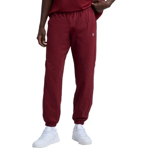 Champion Men’s Modern Retro 100% Washed Cotton Pants, Loose Fit(Pomegranate)