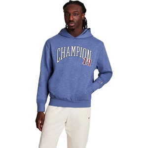 Champion Men’s Modern Retro 100% Washed Cotton Pullover Hoodie, Standard Fit(Coastal Fjord)