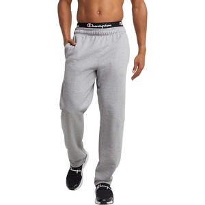 Champion Men’s Open-Bottom Fleece Sweatpants, Standard Fit, Midweight Fleece, Available in Regular and Big & Tall(Platinum Silver Heather)