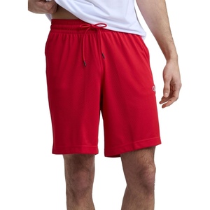 Champion Men’s Performance 9″ Mesh Shorts, Standard Fit, Lightweight, Available in Regular and Big & Tall(Tango Red – C Logo)