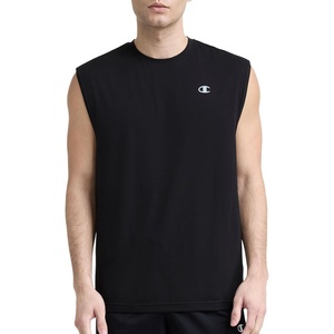 Champion Men’s Performance Sport Crewneck Muscle Tee, Standard Fit, Lightweight, Breathable(Black)