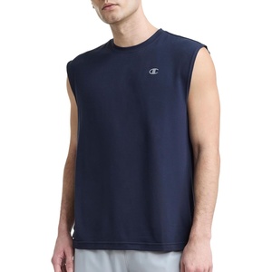 Champion Men’s Performance Sport Crewneck Muscle Tee, Standard Fit, Lightweight, Breathable(Deep Navy)