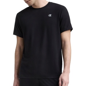 Champion Men’s Performance Sport Crewneck Short Sleeve T-Shirt, Standard Fit, Lightweight, Breathable(Black – C Logo)