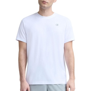 Champion Men’s Performance Sport Crewneck Short Sleeve T-Shirt, Standard Fit, Lightweight, Breathable(Bright White – C Logo)