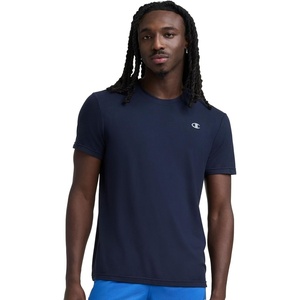Champion Men’s Performance Sport Crewneck Short Sleeve T-Shirt, Standard Fit, Lightweight, Breathable(Deep Navy – C Logo)